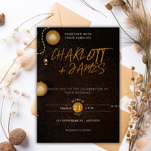 Invitaciones de boda elegantes: tarjetas personalizables y bellamente diseñadas para su día especial, perfectas para celebrar su amor y compromiso.