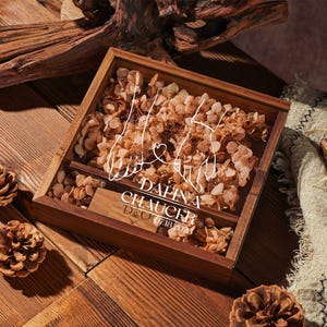 Wooden Photo Box and Wooden USB Flash Drive, Wedding Photo Box, Personalized Gift for Couple, Memory Box for Photo, Clear Lid Wood Photo Box