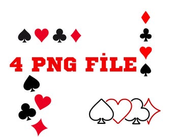 Playing Cards 4 PNG,Poker Card png,Cards Clip Art, Casino png,Clubs Diamonds,Hearts Spades png,Playing Cards PNG, Graphic Bundle ,King LOVE