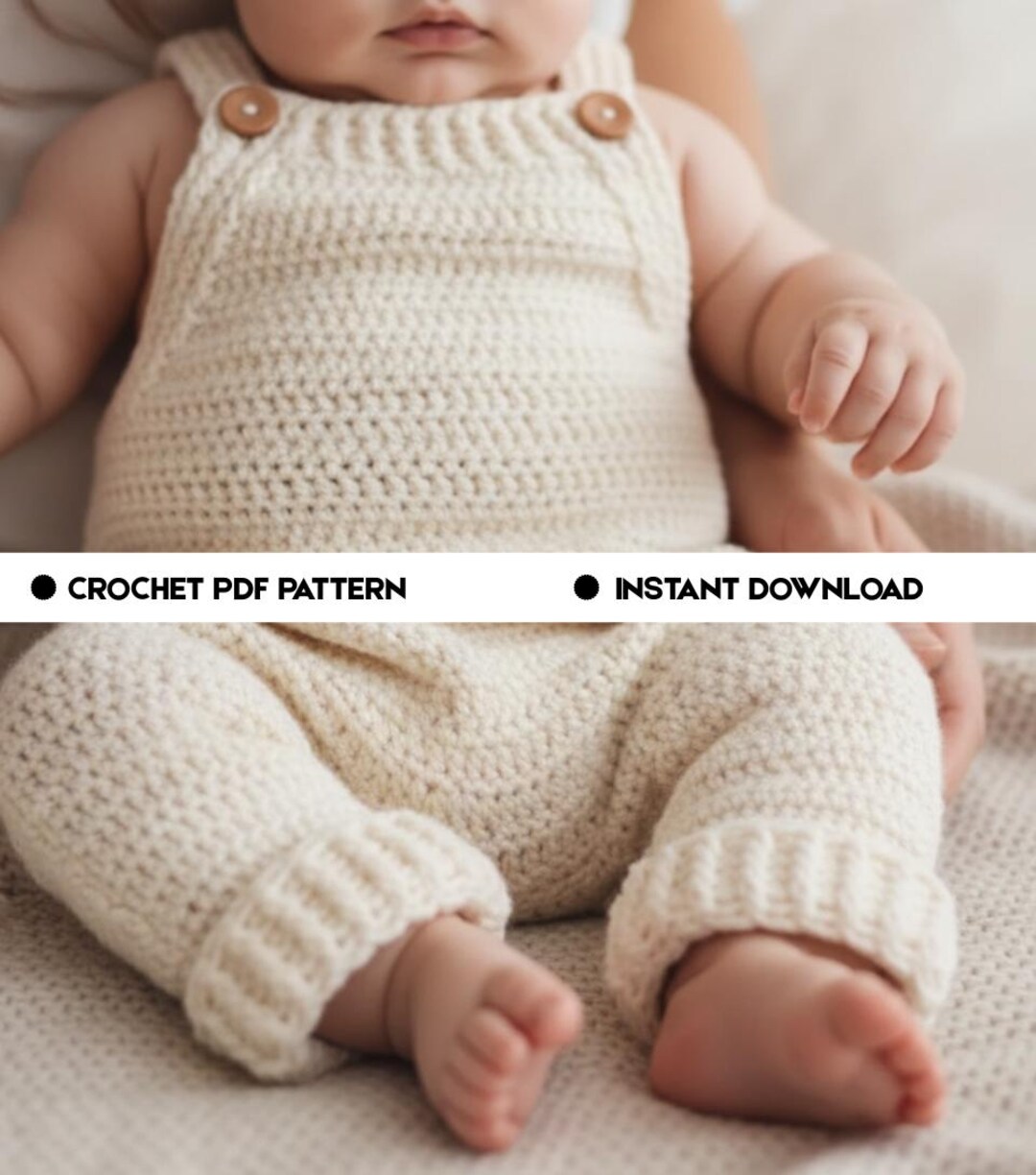 Baby Romp Crochet Baby Romper Pattern | Easy Newborn Romper Tutorial | PDF ...