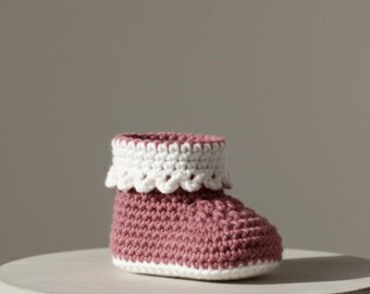 Baby Booties Crochet Pattern PDF Easy Baby Shoes Pattern Newborn Booties Crochet Pattern Baby Slippers DIY Baby Gift US Terms