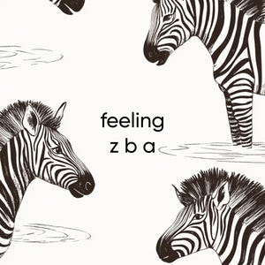 Estampado de cebra: póster de animales de África, regalo de cumpleaños, regalo de boda, texto personalizado, regalo personalizado