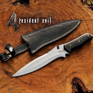 Jack Krauser Knife Re4 Handmade Resident Evil 4 Survival Horror Game Props Movie Replica Full Tang Anniversary Gift, Thanksgiving Day Gift.
