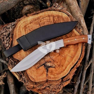 Gurkha Kukri Knife Handmade Historic Nepalese Traditional Machete Fixed Full Tang Blade Scabbard Thanksgiving Christmas in July Gift