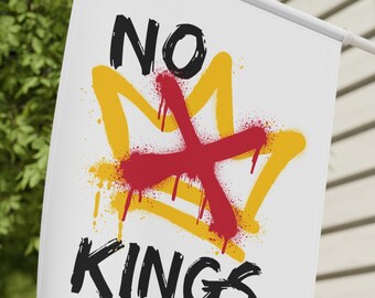 No Kings Garden Flag, Anti Trump Yard Flag, Political Protest Garden Banner, Resistance Outdoor Decor, Democracy Yard Statement