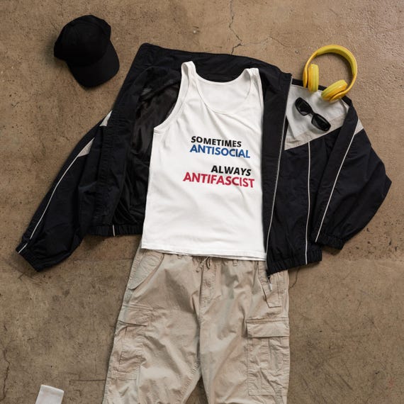 Antifascist Tank Top: Soft Cotton, Lightweight Activist Shirt