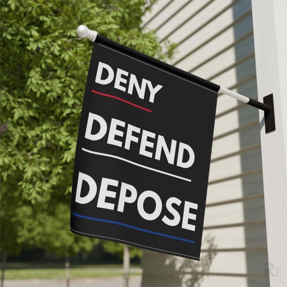 Resistance Yard Banner: Bold Deny Defend Depose - Outdoor Durable Flag