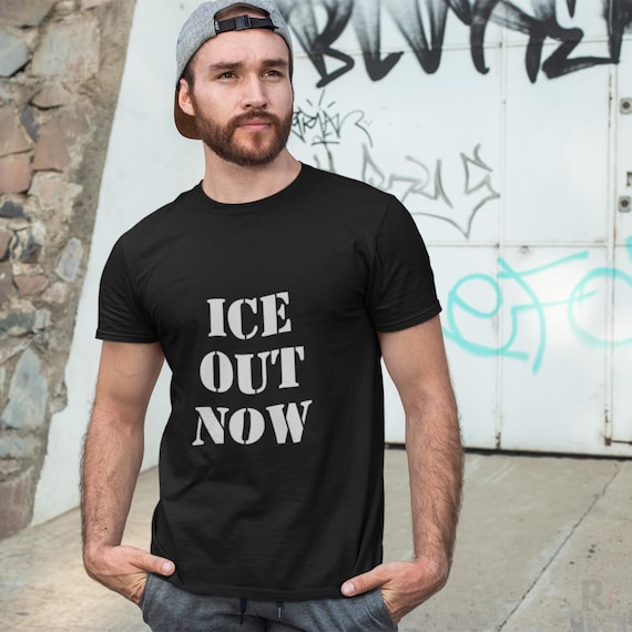 ICE OUT NOW Shirt: Minimalist Bold Text Tee (Unisex Cotton)