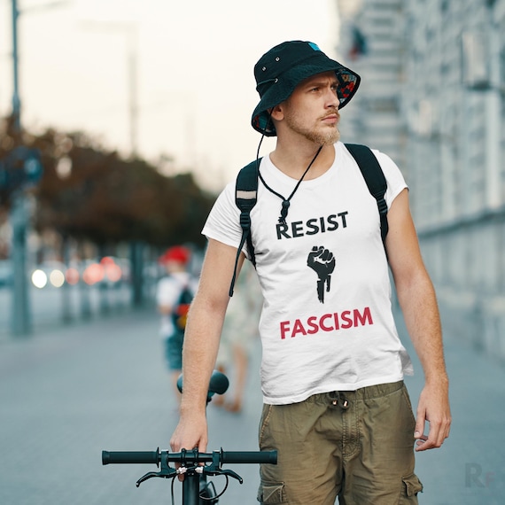 Social Justice Tee - Resist Fascism Design, Soft and Breathable