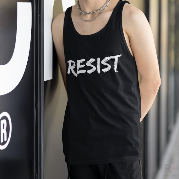 Resist Tank Top, Anti-Fascist Clothing, Political Activist Unisex Jersey Tank, Protest Apparel, Resist Fascism Gear, Social Justice Gift