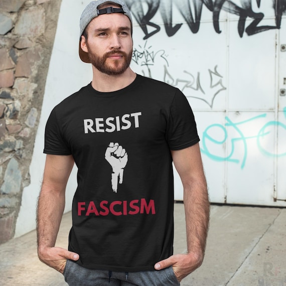 Resist Fascism T-Shirt, Anti-Fascist Activist Shirt, Pro Democracy Protest Tee, Social Justice Political T-Shirt, Solidarity Apparel, Unisex