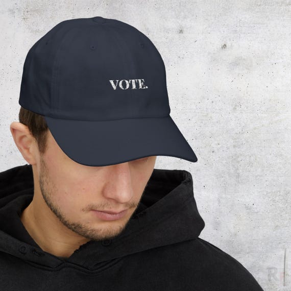 Vote Snapback Hat - Bold Embroidered Cotton, Adjustable Strap