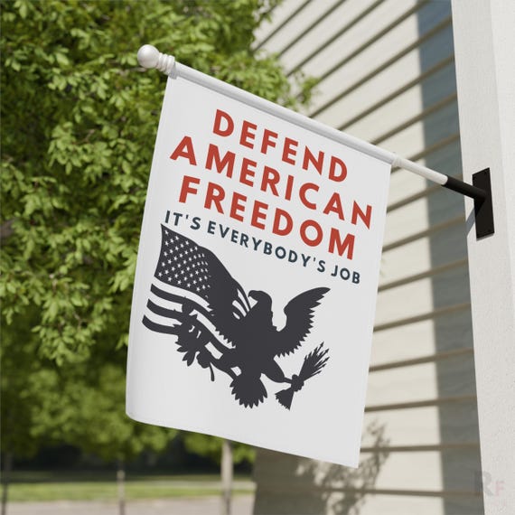 Patriotic Yard Flag: Double-Sided, Weatherproof Outdoor Banner