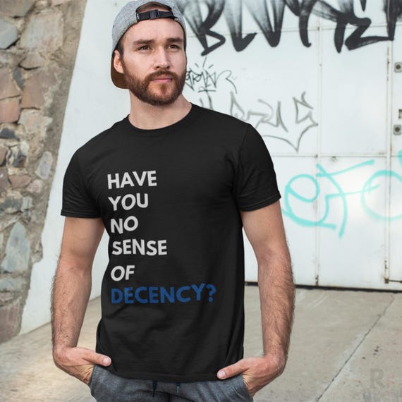 Have You No Sense of Decency T-Shirt, Anti-Fascist Activist Shirt, Pro Democracy Protest Tee, Social Justice Gift, Human Rights Apparel