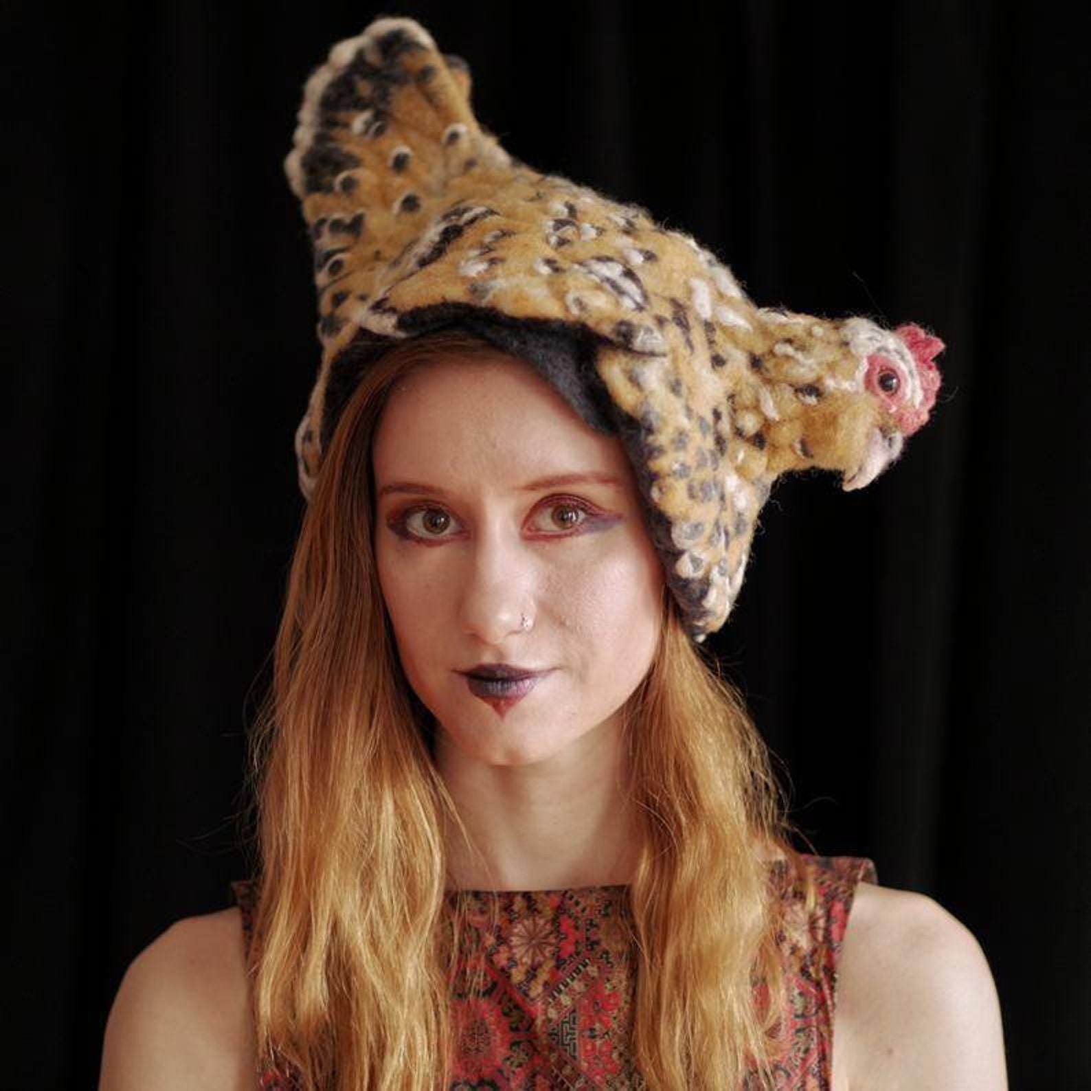 Custom Animal Hat Wearable Pet Portrait Customized Art Needle Felted