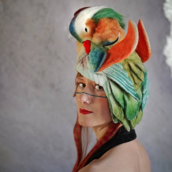 Mandarin Duck Hat Couture Hat / Haute 