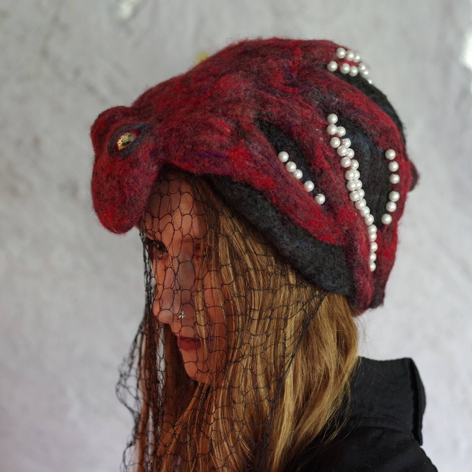 Custom Animal Hat Wearable Pet Portrait Customized Art Needle Felted