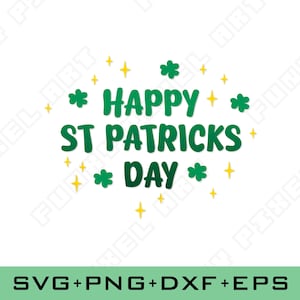 Happy St. Patrick’s Day SVG | Festive Irish Quote Cut File | Shamrock Celebration Clipart | Cricut Silhouette Sublimation Digital Download