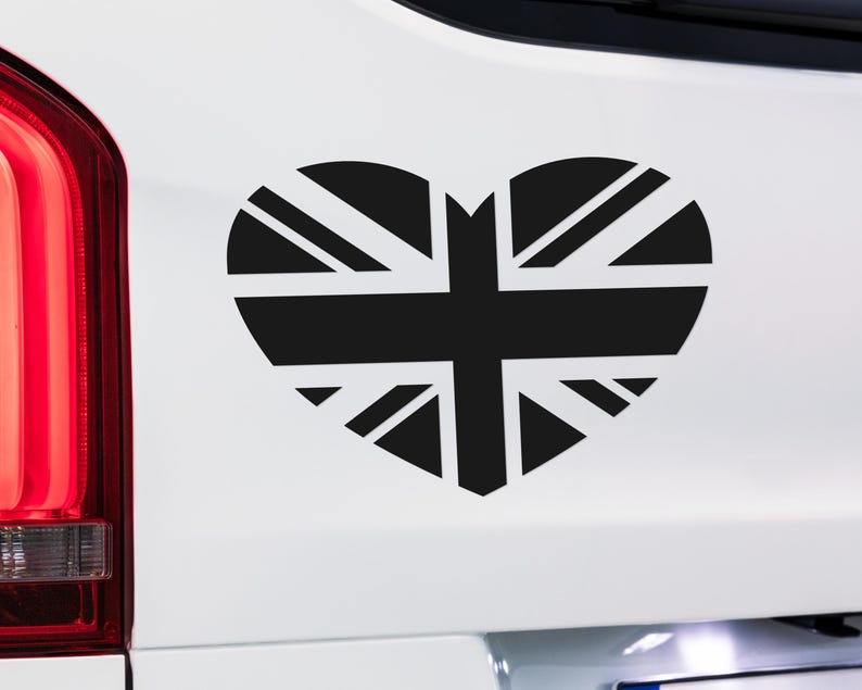 Heart Union Jack Flag SVG | UK Flag Cut File | British Decal | Cricut ...