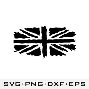Drapeau Union Jack grunge SVG | Fichier coupé drapeau britannique en détresse | Sticker britannique | Téléchargement numérique Cricut Silhouette Sublimation | Fierté de l'Angleterre