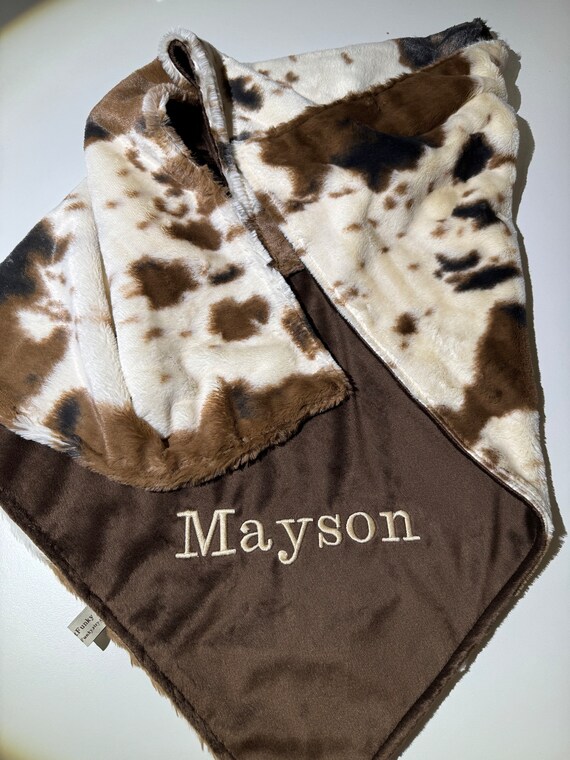 Personalized Baby Blanket Cow Hide Baby Blanket Cow Print Baby Blanket Cow Minky Blanket Western Cowhide Baby Blanket Cowhide Minky Blanket Etsy Canada