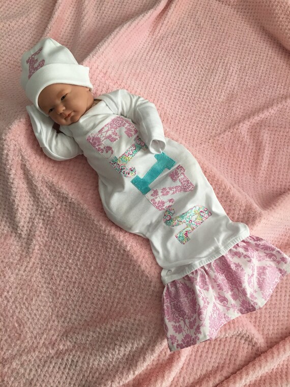 Items similar to Personalized Newborn Infant Baby Girl Gift Set Layette