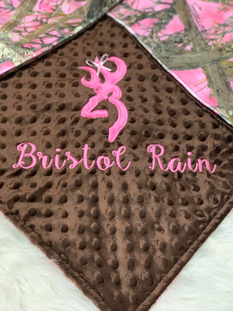 Camo Minky Blanket Girl Camo Blanket Baby Girl Blanket Etsy