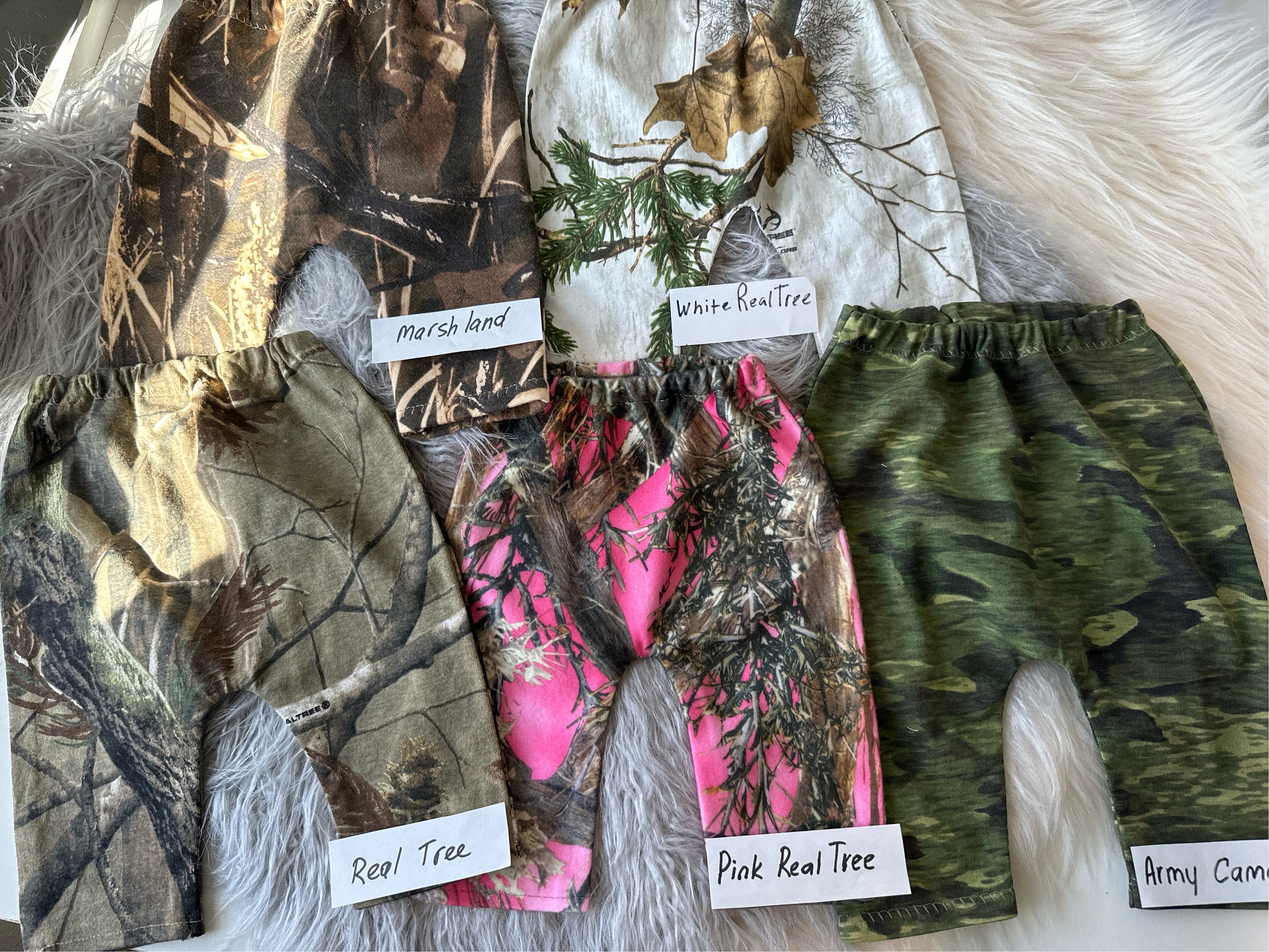 Newborn Camouflage Pants For Little Girl Camo Pants For Baby Girl Top