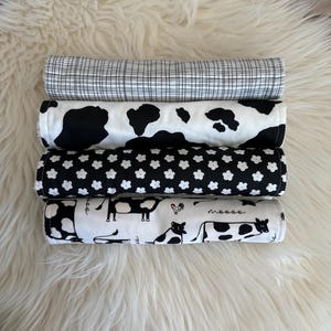 Burp cloths Farm Animals, Cow Print Baby Burps, Baby Shower Gift Bild 9
