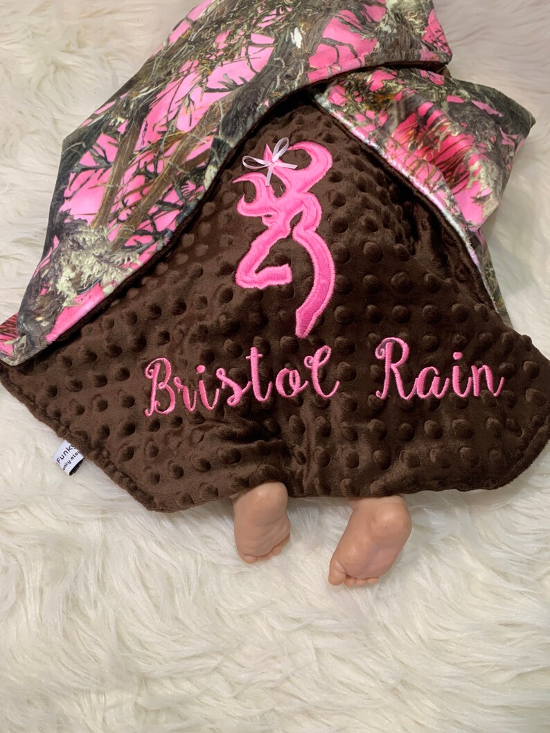 Camo Minky Blanket Girl Camo Blanket Baby Girl Blanket Etsy