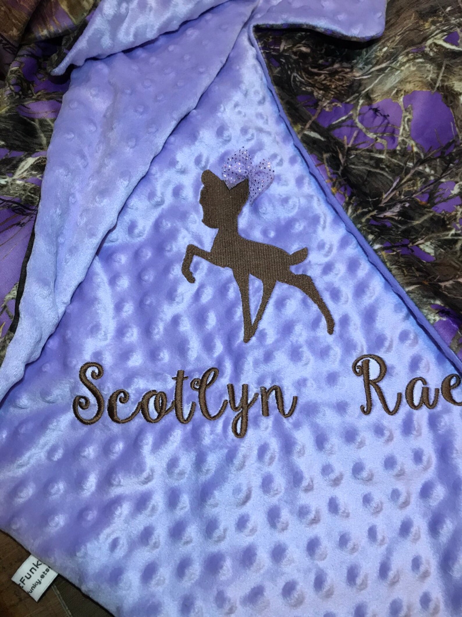 Personalized Camo Baby Blanket Minky Camo Hunting Blanket Etsy