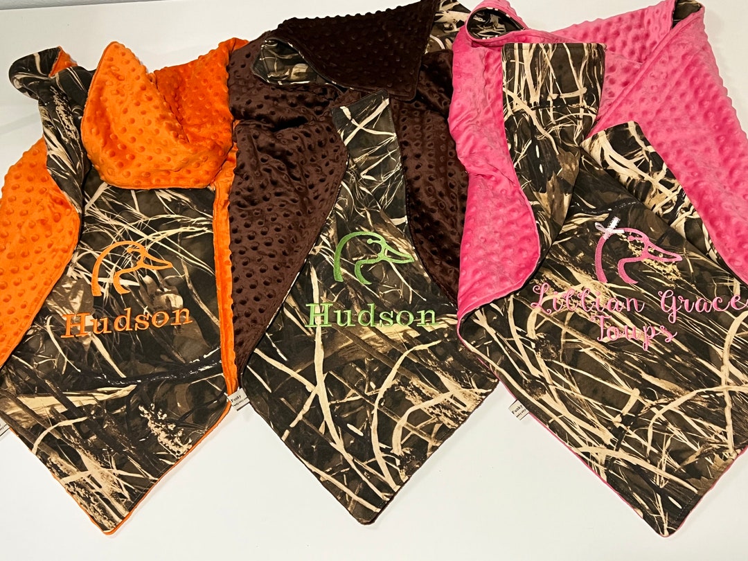 Personalized Camo Baby Blanket, Camo Real Tree Baby Blanket, Baby Minky Blanket, Baby Shower
