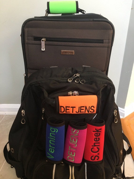 Tassen & portemonnees Bagage & Reizen Bagageriemen HEART Neoprene Luggage  Crew Handle Wrap Personalized Embroidered New Colors Added! 