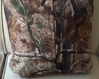 Real Tree Camo Throw Pillow Cover, Hunting Camouflage Accent Pillow, Mossy Oak pillowcover