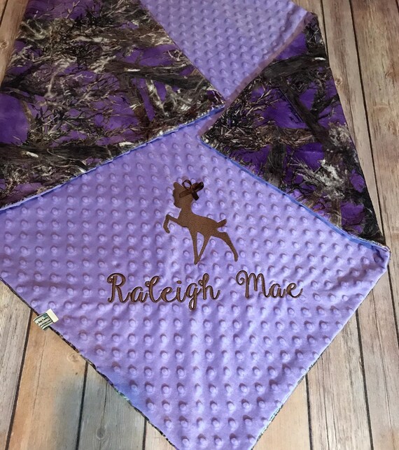 Personalized Camo Baby Blanket Minky Camo Hunting Blanket Etsy