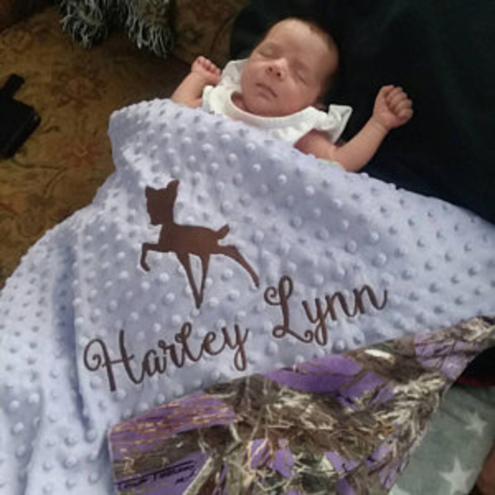 Personalized Camo Baby Blanket Minky Camo Hunting Blanket Etsy