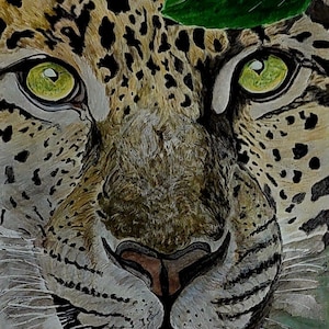 Arte da vida selvagem em papelão colorido com lápis de cor e tinta, coberto com vidro, desenho de animal realista, presente exclusivo para amantes da arte da natureza