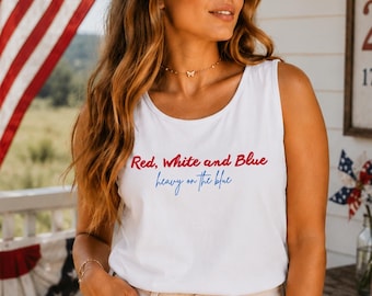 Comfort Colors® 4th of July Liberal Tank Top, Progressive Fourth of July Anti 4th Of July Tank, Funny Feminist Graphic Tank, Girl Power USA