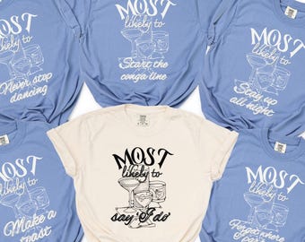 Most Likely to Bach Shirt, Comfort Colors® Bachelorette Party Shirts, Funny Bride Squad Tee, Matching Bridal Party Shirt,Bach Weekend Outfit