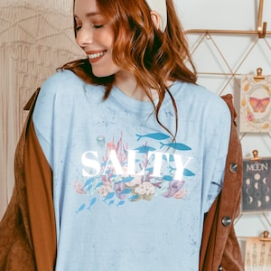 Comfort Colors®  Colorblast Salty Shirt, Trendy Beach Shirt, Summer Shirt, Beach Vibes, Vacation Shirt, Vacay Shirt, Salty Tshirt for Her