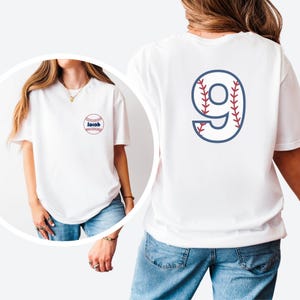Custom Name Baseball T-Shirt, Personalized Baseball Mom T Shirt, Baseball Name Shirt, Baseball Lover Shirt, Sport Mom Shirt, Gift for Mom