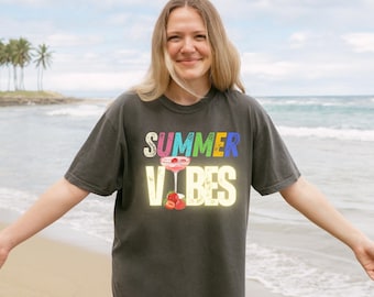 Comfort Colors® Summer Shirt, Summer Trendy Shirt, Hello Summer Shirt, Best Gifts for Her, Beach Shirt, Beach Life Gift for Her Trendy Shirt