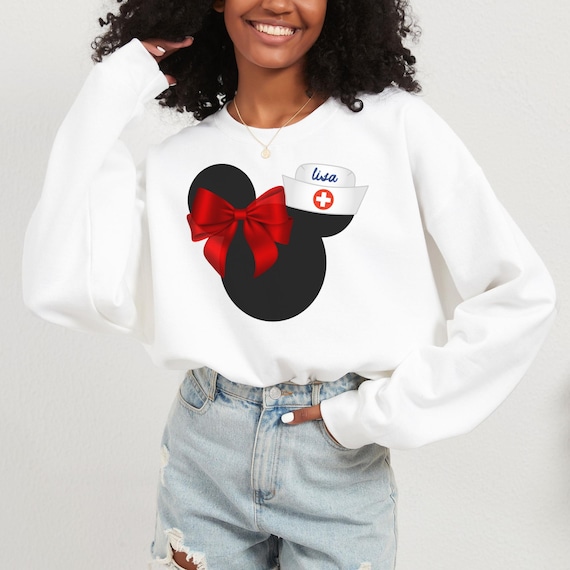 Disney Nurse Shirt, Minnie Nurse Sweatshirt, Cute Nurse Shirt, Nurse Gift Shirt, Minnie Mouse Nurse, Disneyworld Shirt, Nurse Day Sweatshirt