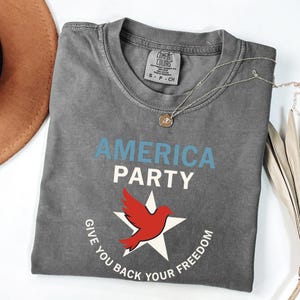 Comfort Colors® Elon Musk America Party Shirt, Anti Trump Anti MAGA Anti Democrat Sweatshirt, 2028 Political Funny USA Tee