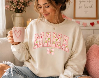 Strawberry Mama Shirt, Strawberry Mom Sweatshirt, First Mothers Day Gift, Baby Annoucement Shirt, Cute Strawberry Shirt