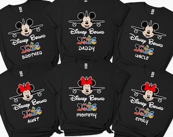 Custom Disney Bound 2026 Shirt, Disney Trip Sweatshirt, Disney Family Vacation Hoodie, Disney Family Matching Shirt, Disney World Shirt 2026