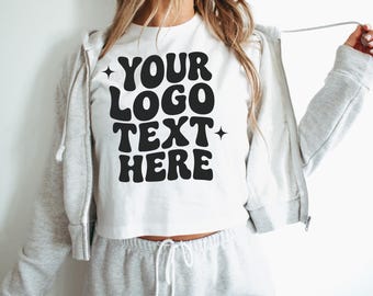 Custom Crop Top, Custom Text Cropped Top, Personalized Logo Crewneck, Sports Jersey, Group Shirt Concert Tee