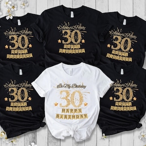 30th Birthday Shirts, Matching Birthday Party Group Shirt, Custom Birthday Tee, Birthday Group Shirts, Birthday Crew Tee, Birthday Squad Tee