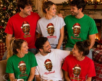Custom Christmas Football Santa Matching Shirt, Christmas Sport Lover Shirt, Christmas Football Player Shirt, Christmas Game Day Sweatshirt