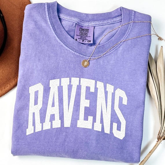 Comfort Colors® Vintage Ravens Shirt, Ravens Game Day Sweatshirt, College Spirit, Ravens Mascot Shirt, Gameday Shirt, Mascot Ravens Shirt